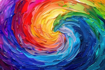 Spiral multi color paint background design