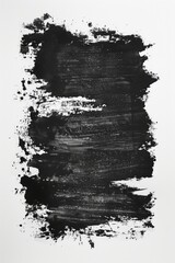 Fototapeta premium Ink Texture. Bold Black Letterpress Print on Rough Distressed Paper