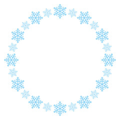 雪の結晶　フレーム　円