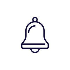 Simple blue bell outline icon