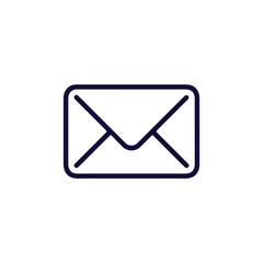 Simple blue email icon representing electronic mail and communication