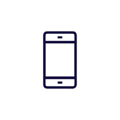Simple mobile phone line drawing icon