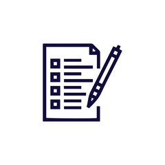 Checklist with pen icon representing task completion