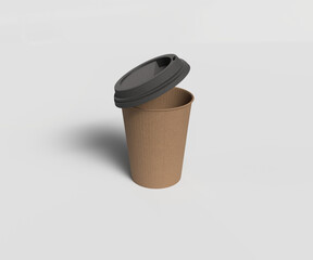 Coffee realistic take away isolated