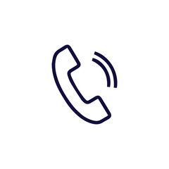 Simple Blue Telephone Icon