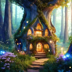 Obraz premium fairy tale castle in forest
