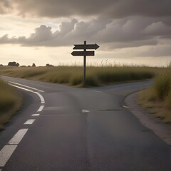 A sign post for this way or that way, a metaphor for making a life decision.