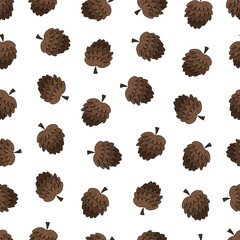 pine cones seamless pattern