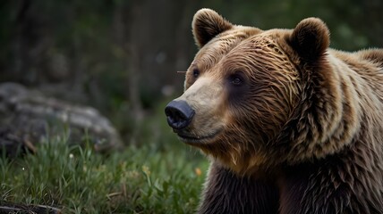 Fototapeta premium brown bear in the forest