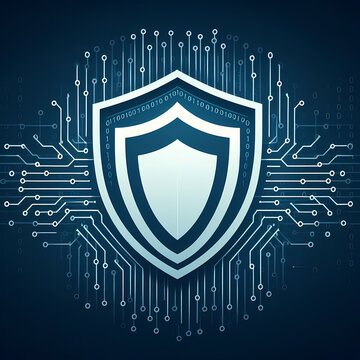 minimalist image shield binary code pattern background
