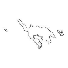 Isla Culebra map, administrative division of Puerto Rico. Vector illustration.
