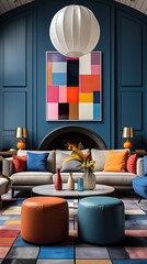 living room interior with furniture