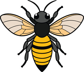  Bee Vector Art illustration. Bee Silhouette. Colorful bee icon. Black and white Bees. Cartoon bee icon set. Bee flying on a dotted route isolated on the white background. Vector illustration.