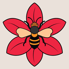  Bee Vector Art illustration. Bee Silhouette. Colorful bee icon. Black and white Bees. Cartoon bee icon set. Bee flying on a dotted route isolated on the white background. Vector illustration.