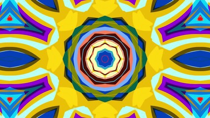 Kaleidoscope psychedelic colorful video for music festival