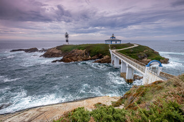 old lighthouse of Ribadeo, 1857, Isla Pancha (Illa Pancha) , Ribadeo, Lugo, Galicia, Spain