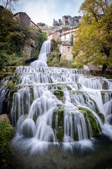 Orbaneja waterfall, Orbaneja del Castillo, Burgos, Spain