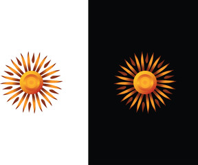 Vibrant Gradient Sun Icon with Rays