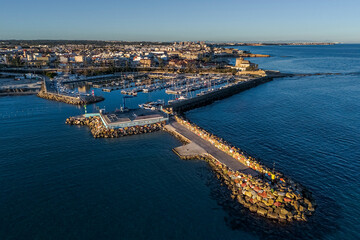 Aerial view of Torre de la Horadada, Pilar de la Horadada, Alicante, Spain