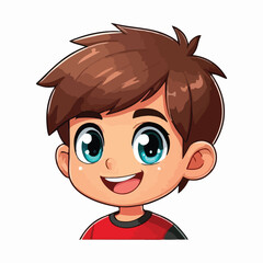 Obraz premium Boy Vector Illustration – Playful Character Art in Vibrant Colors for Children’s Books & Educational Materials