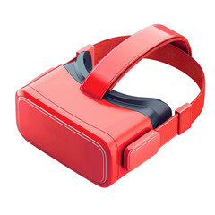 3D AR VR Headset Icon for Virtual Reality on Transparent Background