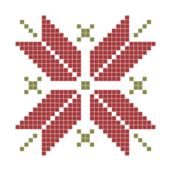 Obraz premium Web Element for embroidery.Winter holiday.Christmas and New Year.