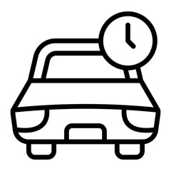 Car Rental Vector Line Icon