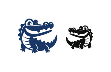 alligator silhouette clipart design illustration