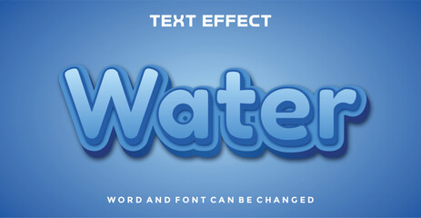 Water editable text effect