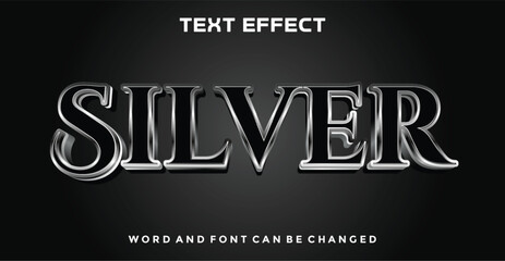 Silver editable text effect