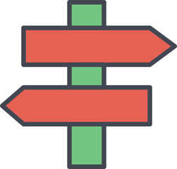 Fototapeta premium Signpost Vector Icon