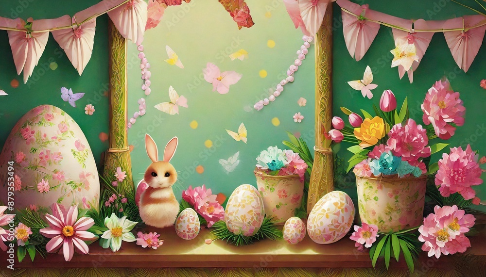 Wall mural easter card