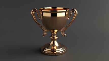 Champion golden trophy for winner background. Success and achievement concept. Sport and cup award