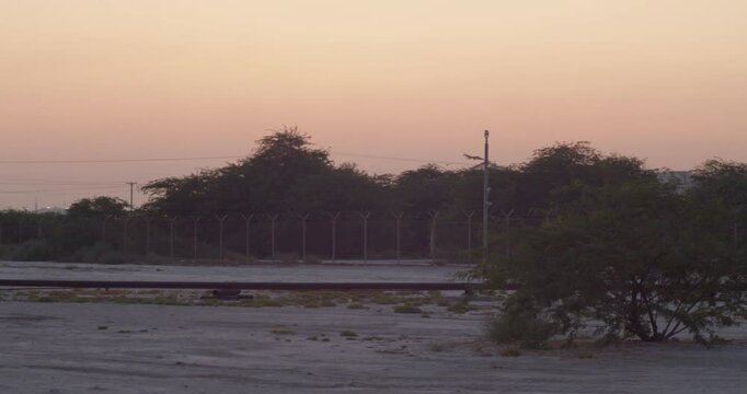 Dusk over desert of Riffa
