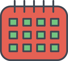 Marked Calendar Vector Icon