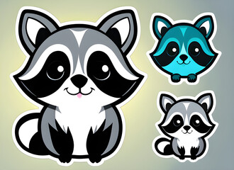 Naklejka premium raccoon generative ai