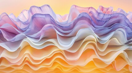 Fototapeta premium Abstract Wavy Layers of Pastel Colors