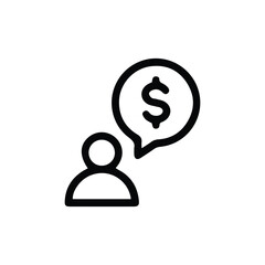 Person thinking about money