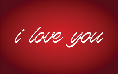 Naklejka premium I love you, brush calligraphy with doodle heart. I love you, card concept for wedding or valentine's day t-shirt print design. Vector illustration