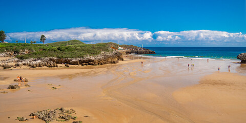 Coastline and Cliffs, Urban Beach of Celorio, Las Cámaras Beach, Palombina Beach, Protrected Landscape of the Oriental Coast of Asturias, Celorio, Llanes, Asturias, Spain, Europe