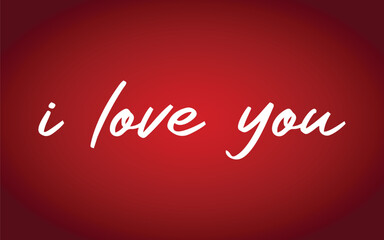 I love you, brush calligraphy with doodle heart. I love you, card concept for wedding or valentine's day t-shirt print design. Vector illustration