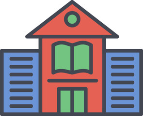 Library Building Vector Icon