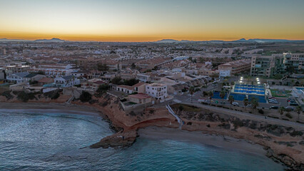 Aerial view of Mil Palmeras, Pilar de la Horadada, Alicante, Spain