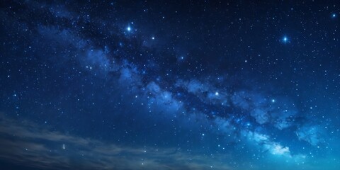 Fototapeta premium starry night sky nebula background Starlight, blue, galaxy, abstract, astronomy, dark, vector, light, nature, space, fantasy, science, wallpaper, bright, moon, universe, black, constellation, cosmo,