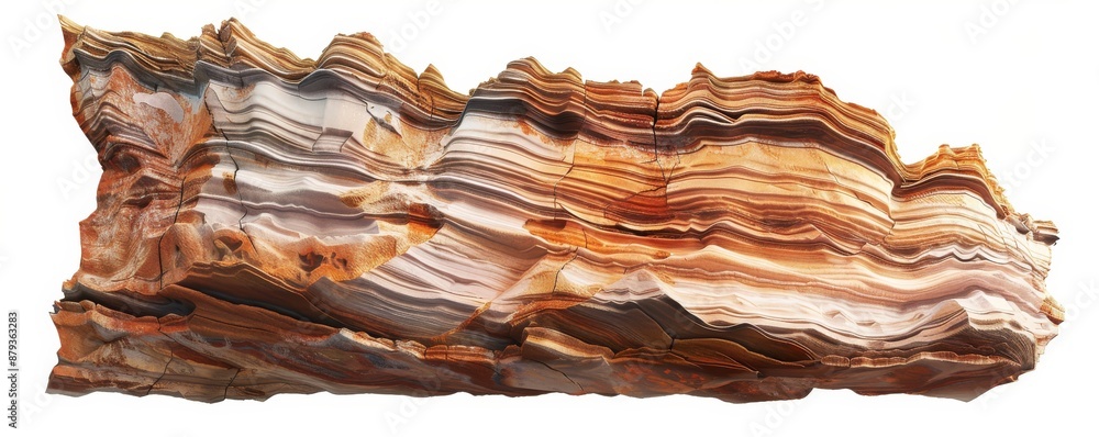 Poster sedimentary rock is showing the beautiful patterns created by the natural process of stratification 