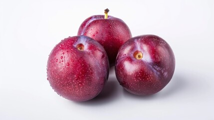 Fototapeta premium Plum fruit on white background