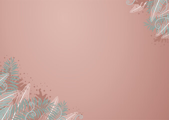 Background nature freehand Leaf background. Leaf nature style with space for text - design for  background social media, postcards, poster, business card, flyer, brochure other.