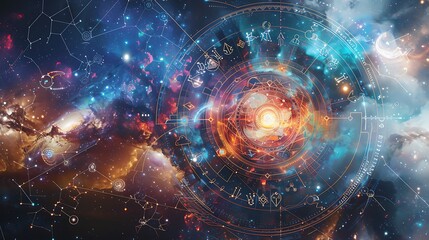 Fototapeta premium Universe astrology background, wallpaper