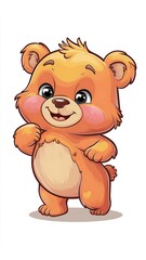 Naklejka premium Cute Bear Cartoon Vector Icon Illustration
