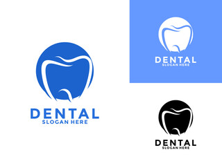 Dental care logo design vector illustration, dental clinic tooth logo design template